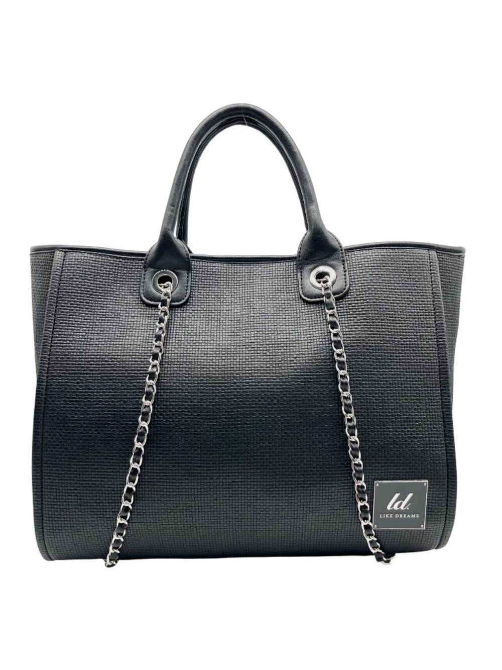 Like Dreams Black The Loyalist Maxi Tote Bag With Matching Pouch